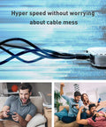 Ultra Fast High Bandwidth Ethernet Cable For Indoor Outdoor Use 6ft Patch Cord connecting to router, ideal for gaming.