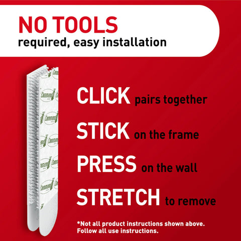 Damage Free Large Picture Hanging Strips Hold Up To 16 Pounds With 56 White Adhesive Strips In 28 Pairs No Tools Required Steps