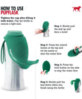 Instructions for using Big Dog Water Bottle Travel Dispenser 27 Or 40 Oz Stainless Steel Hydration Bottle With Leak Proof Cup.