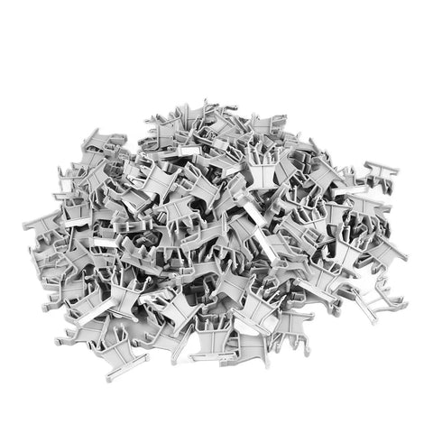 Universal 35mm Din Rail Terminal Marker Carrier Set Of 100 Pieces For Easy Wiring Labels, Tough PA66 Terminal Markers That Bend Without Breaking