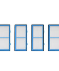 4 Pack Replacement HEPA Filter For Holmes AER1 Total Air Purifier HAPF30AT HAP242-NUC True HEPA Filtration, blue frames, front view