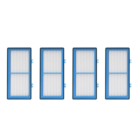 4 Pack Replacement HEPA Filter For Holmes AER1 Total Air Purifier HAPF30AT HAP242-NUC True HEPA Filtration, blue frames, front view