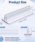 25 Pack Adhesive Base Sign Holders With Strong Backing For Counters And Shelves, Multipurpose Sign Displays For Restaurants, Retail And Warehouses, Easy Peel And Stick, 1 By 3 Inch. clear PVC holder with 1 x 3 inch base