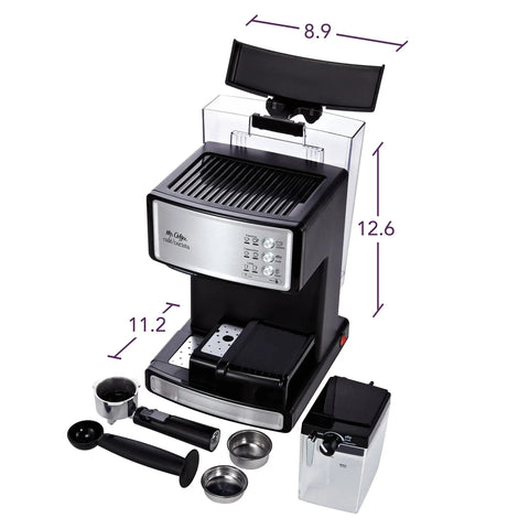 Three In One Espresso And Cappuccino Machine With Stainless Steel Body Programmable Coffee Maker Automatic Milk Frother 15 Bar Pump
