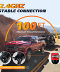 PARTSIBY wireless trailer light kit for trucks with USB-C magnetic base and LED; 7/4-pin compatibility, 100 ft range