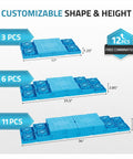 Heavy Duty Rv Leveling Blocks 12 Pack With Velcro Straps Interlocking Stackable Jack Pads For Camper Travel Trailer adjustable height shapes