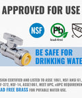 12 Pack Straight Stop Valve Kit For Home Plumbing, 1/2 x 3/8 Inch Compression Toilet Shutoff with NSF lead-free certification