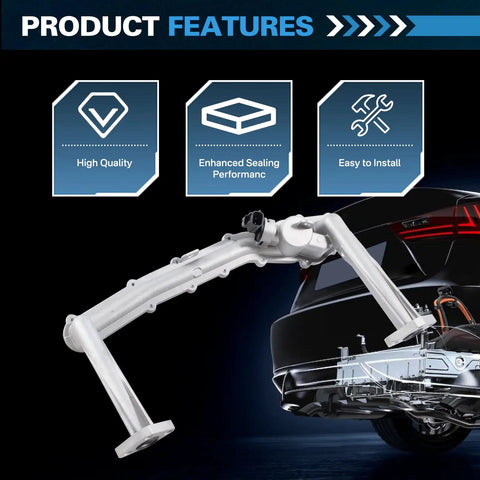 Top Shelf Upgraded Metal Cooling System Pipe Kit And Rear Coolant Water Heater Tube Keeps Your Rig Rolling Smooth For Lr4 Discovery Range Rover V6 Models, showcasing high-quality metal pipe with installation features.