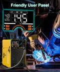 Beast 3 In 1 MIG Welder with flux core, Lift TIG and MMA stick, 110V inverter, LCD display, used for home auto repair projects.