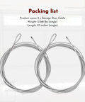 Two Pack 10ft Garage Door Cable Kit, Heavy Duty 304 Galvanized Steel Cables For 8 Ft Residential Doors, visible with specs