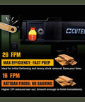 Absolute Knockout 13 Inch Benchtop Planer Packing A Spiral Cutterhead With 26 Tungsten Carbide Inserts For That Flawlessly Silky Cut Zero Tearout Thanks To Dual Speed Feed And Precision Snipe Guard, features controls and wood samples.