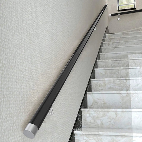 Rock Solid Pvc Round Handrail Wall Mount Safety Grab Bar For Indoor Stairs And Bathrooms 2 Foot 2 Inch Diameter Matte Red Modern Anti Slip Support Railing Built Like A Tank For Bars And Theaters