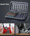 All In One 42 In 1 Magnetic Screwdriver Set With Ratchet Handle and Detachable Grip S2 Steel Bits in compact case
