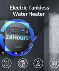 Sleek Compact 8kw Tankless Electric Water Heater Pumping Hot Water On Demand With Steady Thermostatic Control And Bright LED Panel