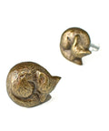 Antique Brass Cabinet Knob And Pull Set For Cabinets And Dressers, Animal Woodland Style Kitchen Knobs, Easy Install With Included Bolts, Rust Resistant Hardware, Two Pack. Two brass fox cabinet knobs shown from side and rear.