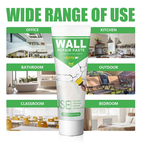 Tube of Ultimate Drywall Repair Kit For Quick Hole Fill And Scratch Repair, 250g Spackle Paste, versatile use locations