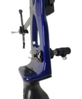 Pro Grade Magnetic Arrow Rest For Olympic Recurve And Barebow Bows on blue CNC aluminum, featuring adjustable tuning and magnetic reset.