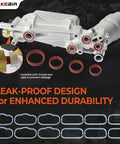 Dodge Beefed Up 3.6L Aluminum Engine Oil Cooler Filter Housing Upgrade Direct Replacement with leak-proof design gaskets