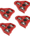 Look Delta Compatible Bike Cleats For Peloton And Indoor Cycling Shoes, 9 Degree Float, Two Pairs in red, for bikes