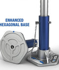 3 Ton Aluminum Jack Stands With Locking Pins For Cars, SUVs And Light Duty Trucks, Lightweight Blue And Silver, 1 Pair