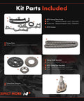 Components of Toyota Tacoma Timing Chain Kit 7 Piece With Sprocket Tensioner And Guide For 1995 To 2004 L4 2.4L DOHC Engine
