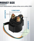 Dimensions of GY6 Starter Solenoid Relay For Chinese 50Cc To 250Cc ATVs Scooters Go Karts Dirt Pit Bikes Plug And Play