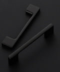 3 Pack Black Cabinet Pulls 3.75 Inch Hole Center Wide Foot Drawer Pulls Solid Zinc Alloy Hardware