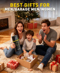 Family celebrating with Go To Portable Tire Inflator Air Compressor With Gauge 150 Psi Fast Inflation In Under 1 Minute 5200mAh Power Pack