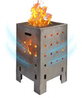 Beast Of A Heavy Duty Outdoor Burn Barrel Fire Pit With Reinforced 2.0 Mm Lid And Base Corten Steel Yard Waste Incinerator