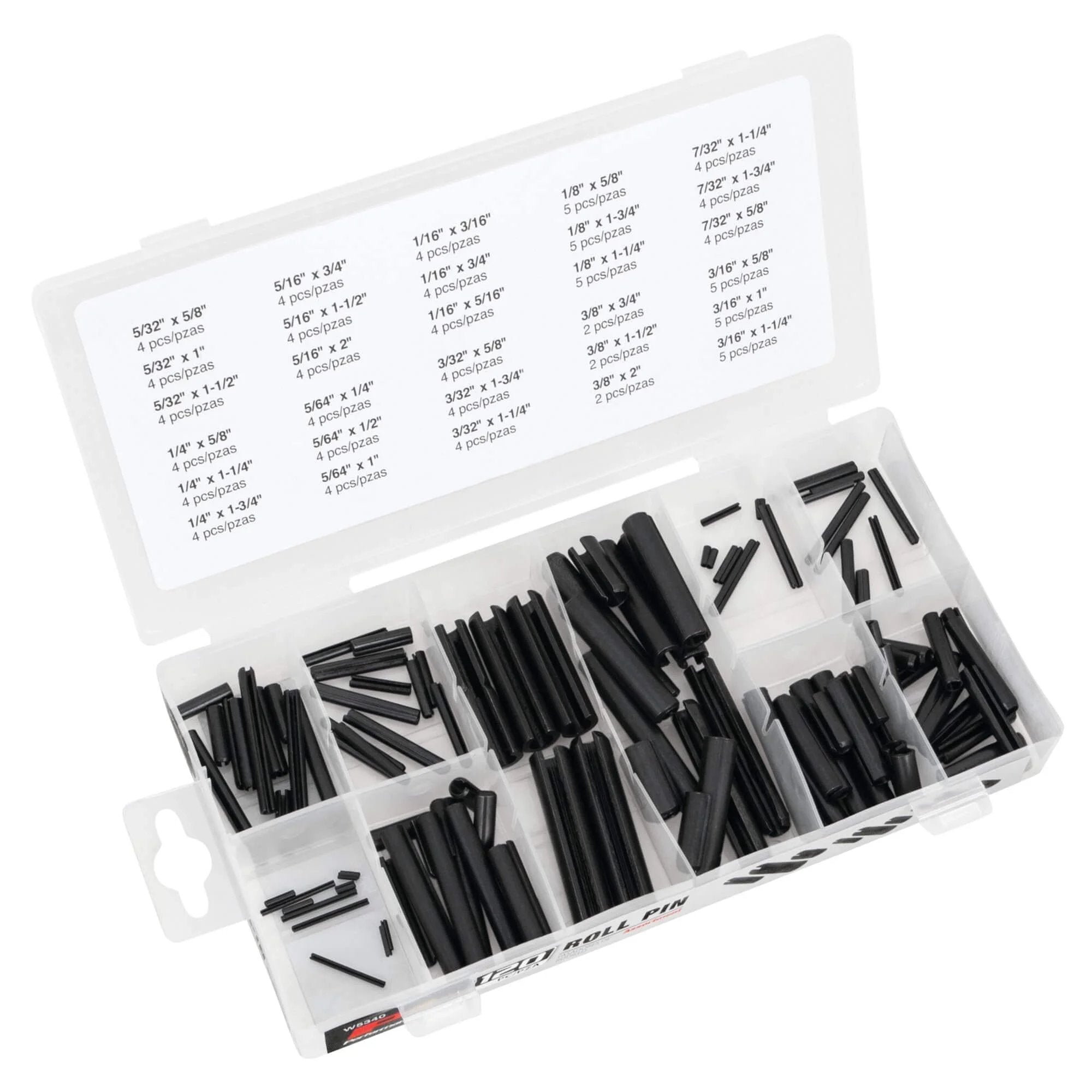 Roll Pin Assortment Kit With 10 Most Popular Sizes In A R...