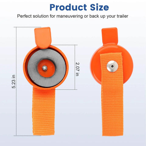 Surge brake lockout key set, orange, two-pack with nylon strap; front and back views shown.