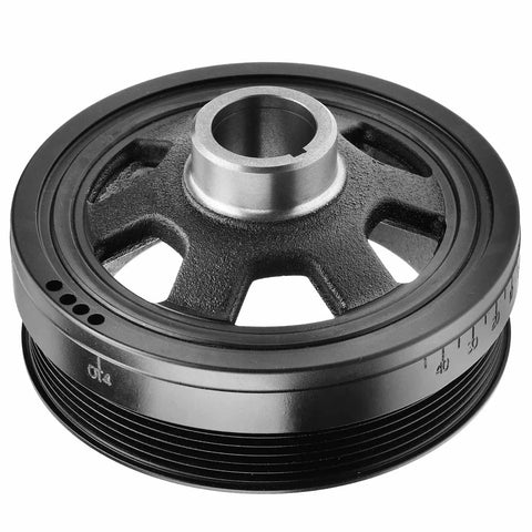 Engine Harmonic Balancer Crankshaft Pulley for Mercedes-Benz, steel, direct fit for C240, C280, C320, close-up view