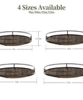 9 Inch Wooden Lazy Susan Turntable Organizer For Cabinets And Kitchen Countertops 360 Degree Rotation with four size options