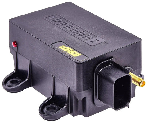 Mechanical Speedometer Converter With Built In GPS For Cable Driven Gauges Dash Or Under Hood Install Reads GPS Or CAN Bus OBD II Or VSS Data Cable Connection Optional Made In USA black module with GPS antenna port