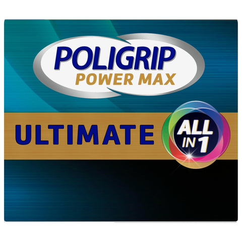Four Two Point Two Ounce Tubes All In One Zinc Free Denture Adhesive Cream Four Pack Delivers Twelve Hour Hold For Strong Bite Power box