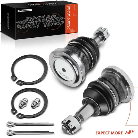 2 Pack Front Upper Ball Joint For Chevy And GMC Trucks And SUVs, Heavy Duty Replacement For Silverado Suburban Tahoe Escalade Avalanche Express, Easy Install, Durable Suspension Upgrade For A Smoother Ride, steel joint pair with hardware