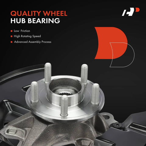 Front Right Steering Knuckle And Wheel Bearing Hub Assembly For Ford Escape 2013-2019 Passenger Side Beefed-Up Heavy Duty Suspension Upgrade With Dust Shield Included Easy Install Replacement Part display