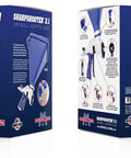 Top Shelf 2 Gallon Hopper Gun Paint Sprayer Featuring Slick Adjustable Nozzle And Quick 45 Degree Angle Adapter Soft Grip Trigger Smooth Flat Texturing For Drywall And Interior Floors packaging display with features and usage instructions.