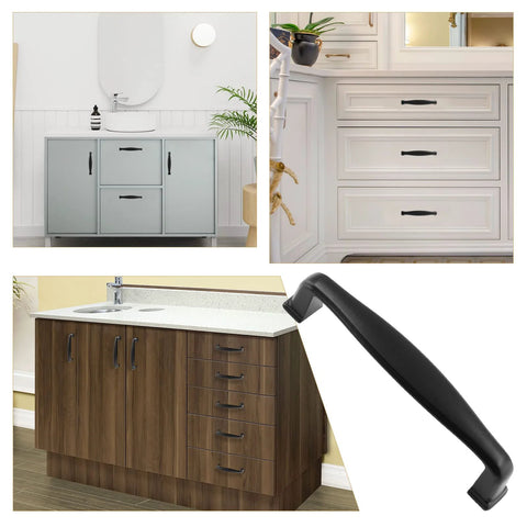10 Pack 3 3/4 Inch 96mm Matte Black Cabinet Pulls For Modern Kitchen Cabinets Vanity And Wardrobe, Farmhouse Dresser Handles