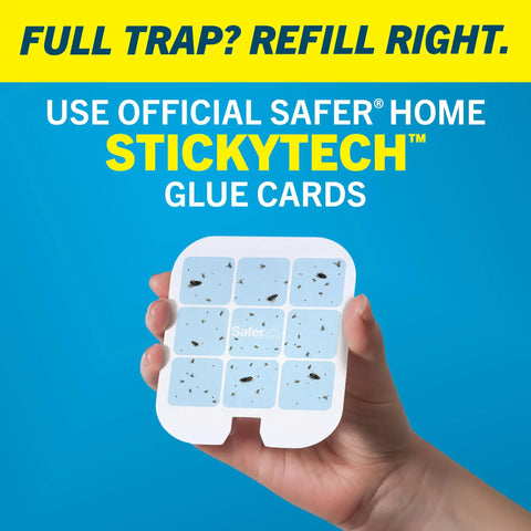 Heavy Duty Plug In Insect Trap For Indoors Badass Fruit Fly Gnat Moth Eraser With Uv Led Lighting Chemical Free Zero Toxin Pest Defense Dope Family Safe Home Shield Setup glue cards in hand
