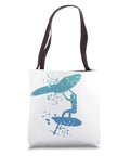 Colorsplash Woman Watercolor Foil Board Tote Bag For Wingsurfing Gear 16x16 Inch Carryall Featuring a Wingboarding Design
