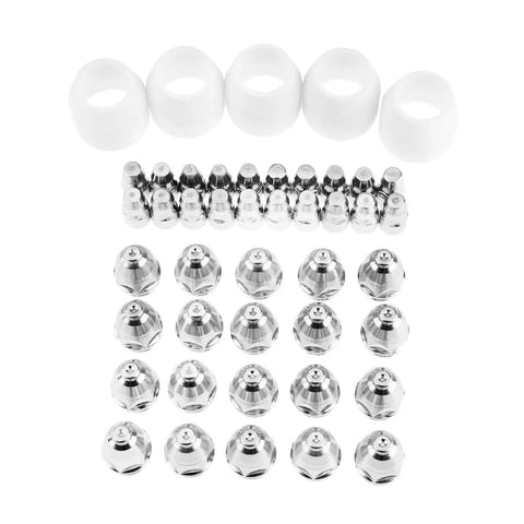 P-80 Plasma Cutter Torch Consumables Kit 45 Piece Set With 0.059 Inch Tips And 1.5mm Nozzles Electrodes Replacement For BTC800DP