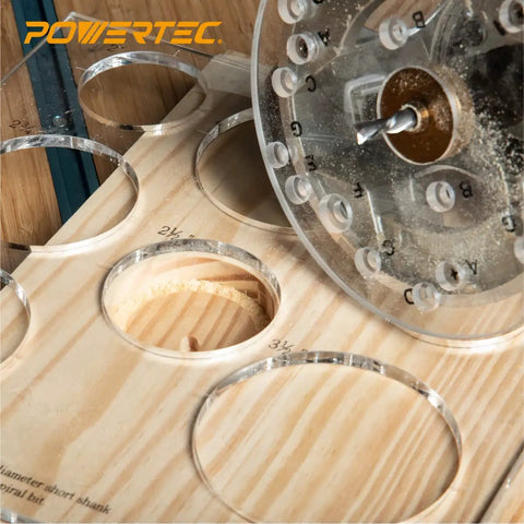 Clear Acrylic Inlay Template Kit Dead Simple Layouts For Woodworking Circle And Grommet Guides Real Deal Precision Stencils on plywood.