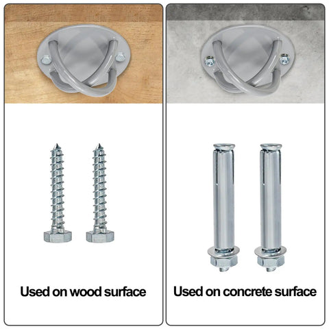 Legit Heavy Duty Wall Mount Bracket For Suspension Straps And Ceiling Anchor with hardware for wood and concrete surfaces.