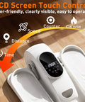 LCD screen of Under Desk Elliptical Pedal Exerciser For Home Office with speed, distance, and calorie indicators