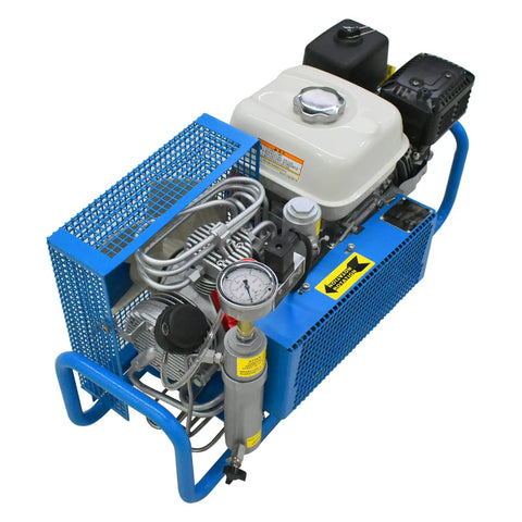 Tuxing 5.5HP High Pressure Scuba Diving Compressor Generating 4500PSi And 300Bar With 3.5CFM Airflow For Snorkeling Water Sports And Paintball Filling Featuring Automatic Safety Release Valve And Real Time Gauge Monitoring