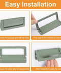 Easy installation steps for Aluminum Cabinet Pull Handles Set Of Two Flush Ring Hidden Drawer Pulls For Cabinets And Closets Green Finish