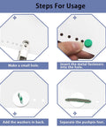Steps for using 200 Piece Colorful Mini Paper Brads With Silver Washers And Hole Punch Pliers Set for crafting projects.