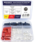 Heavy Duty Quick Swap Battery Connector Assortment Kit 108 Pcs showing connectors and terminals for 15 30 45 Amp wiring.