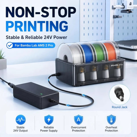 24V 4A Power Adapter For AMS 2 Pro Automatic Material System Beefs Up Your 3D Printing With Stable 24V Supply Replacement